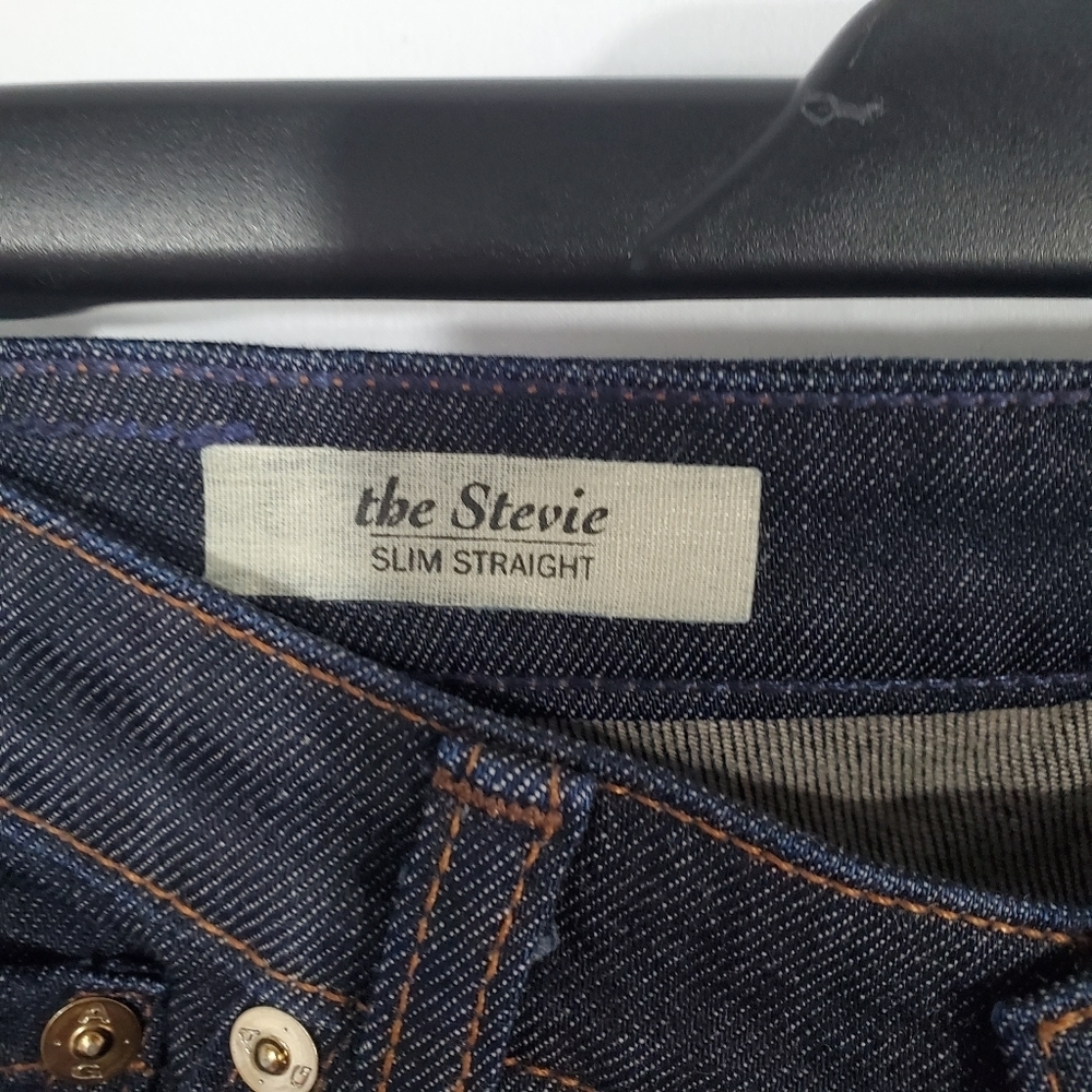AG Adriano Goldshmied size 25R The Stevie Slim Straight Skinny Jeans Dark - Picture 6 of 8